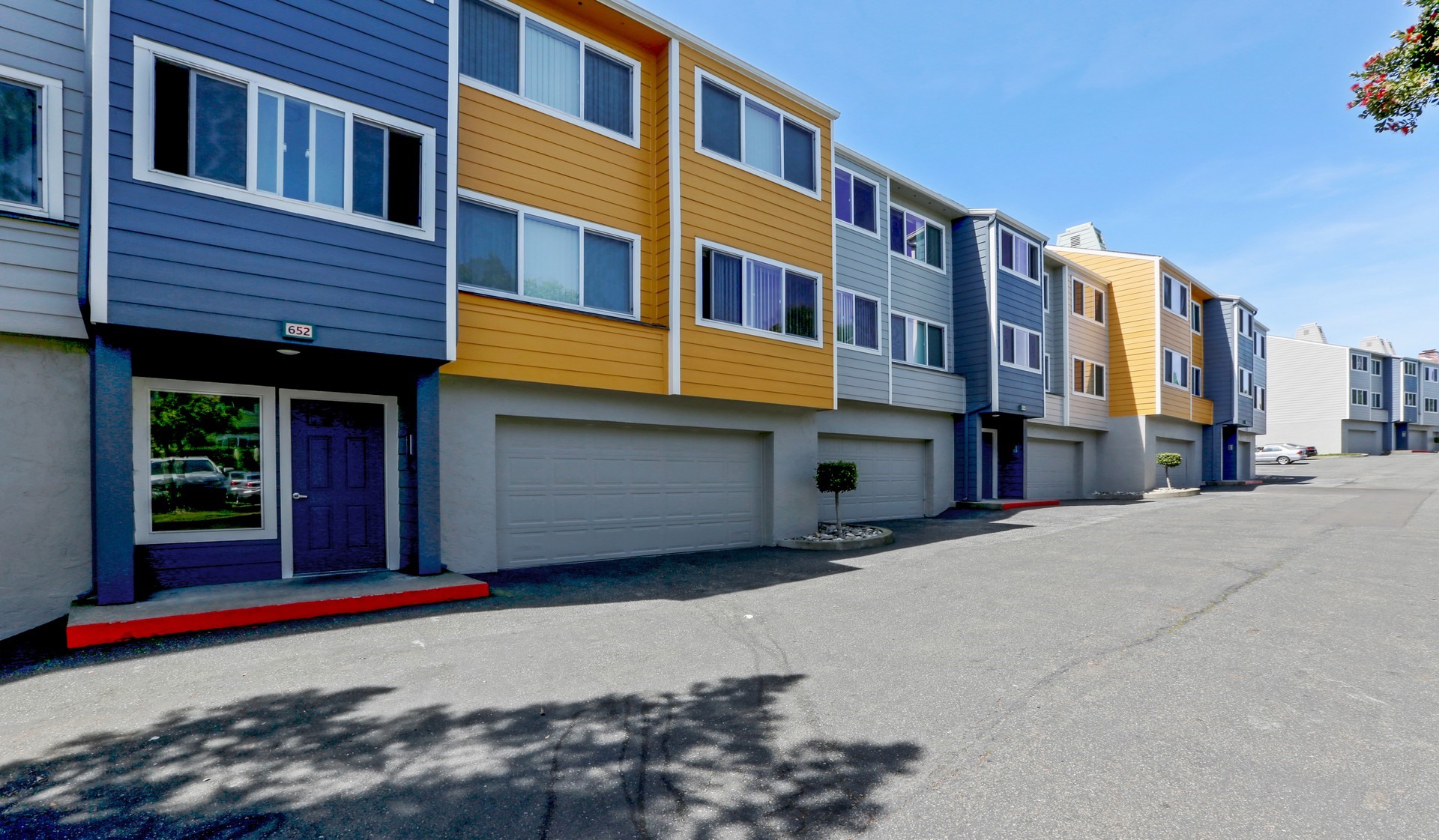 Some apartments offer garage parking