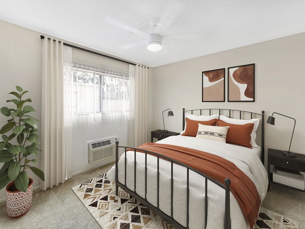 Renovated Package I bedroom with carpet (select homes)