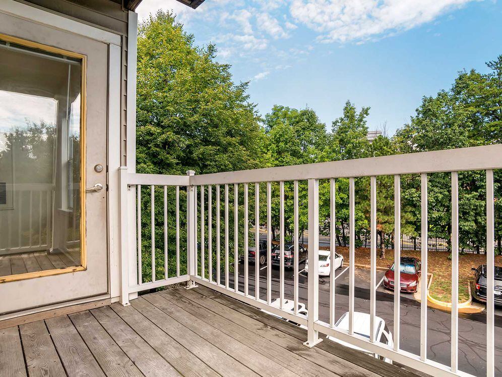 Private balcony with wooded view
