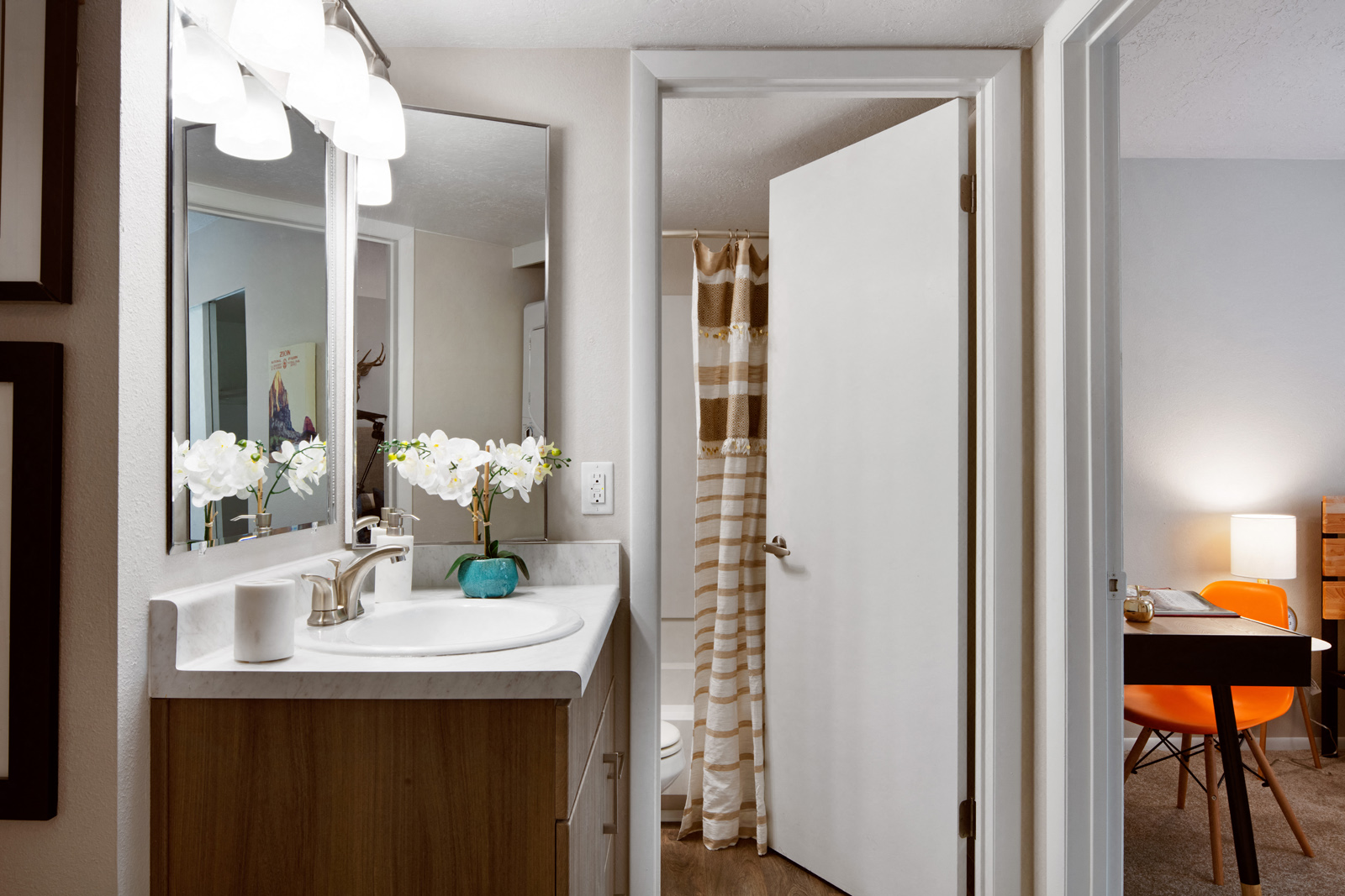 Clover Creek Apartments Bathroom Sink and Door