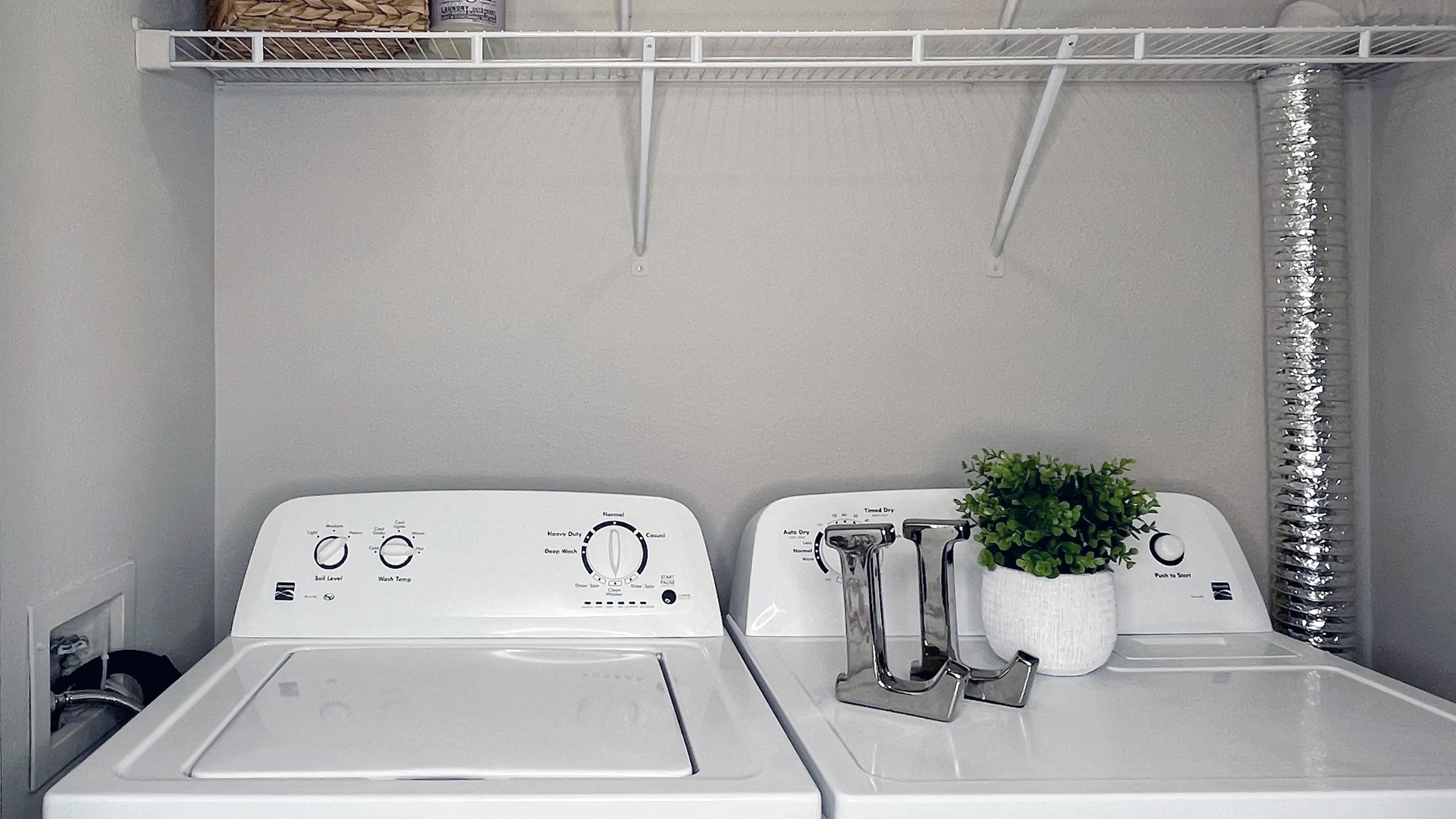 In-home laundry convenience with full-size washers and dryers. 