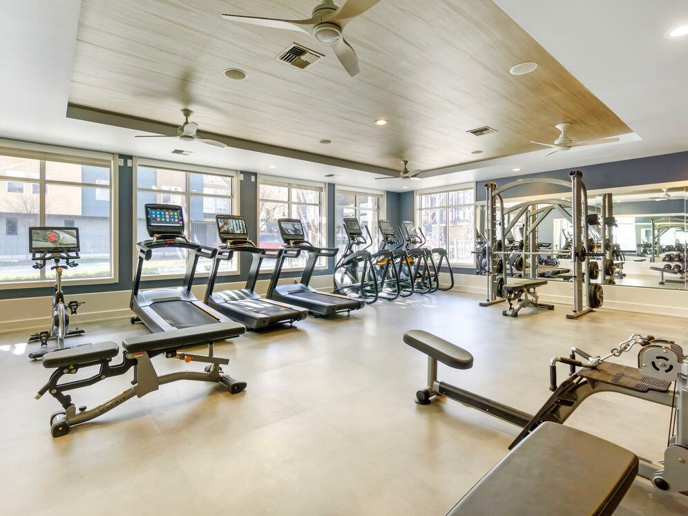State-of-the-art fitness center with strength and cardio equipment