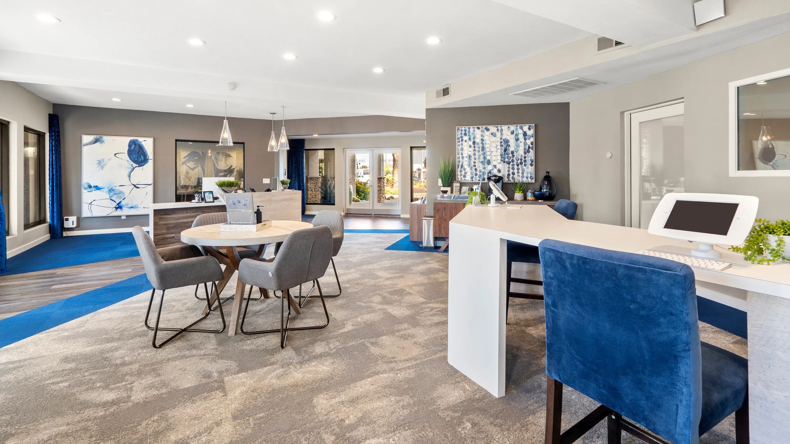 Immerse yourself in our vibrant leasing haven, where our energetic, resourceful team ensures a captivating experience to discover your dream apartment home.