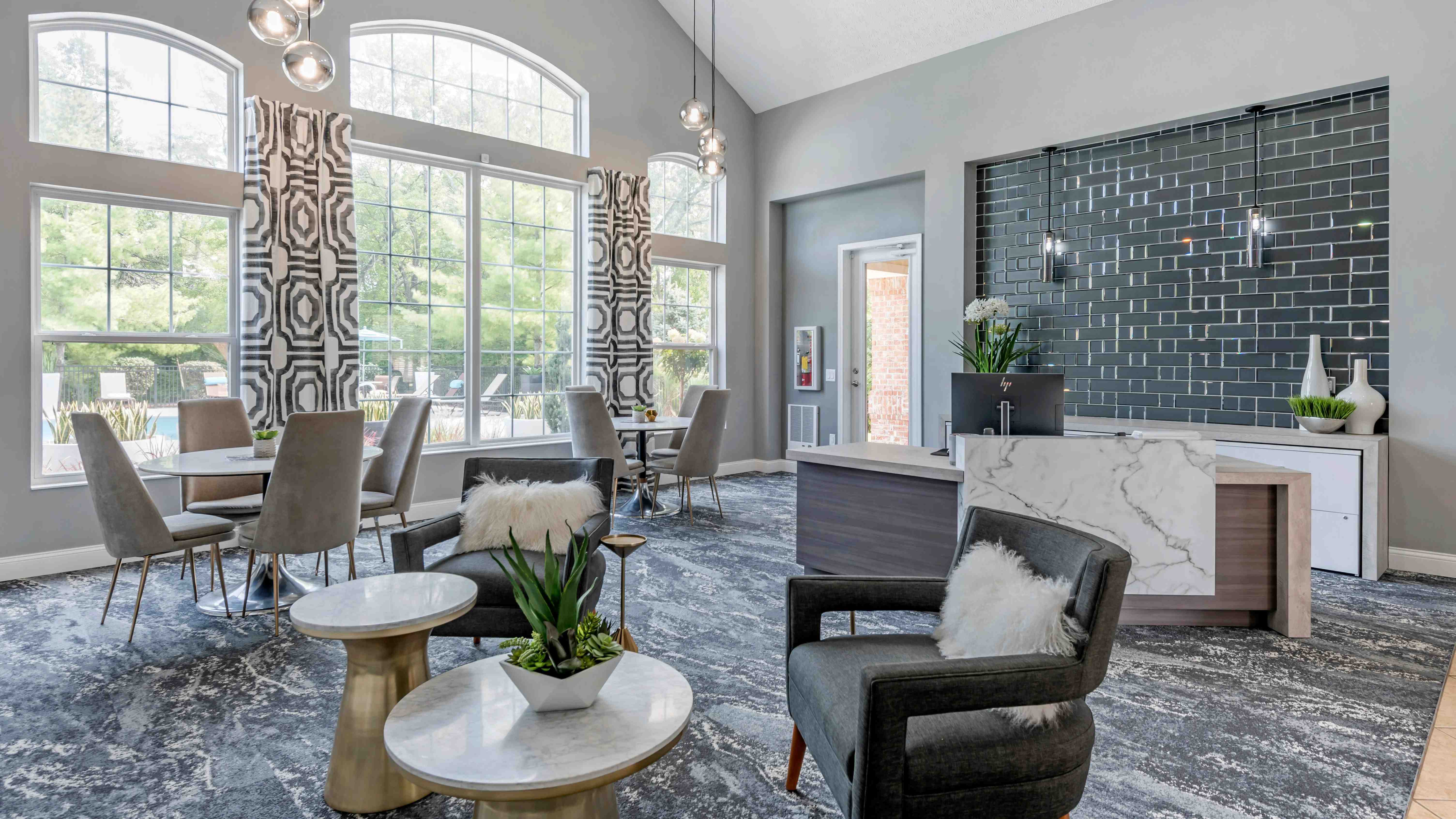 Embark on a journey through our newly renovated leasing office, where our friendly on-site management team awaits.