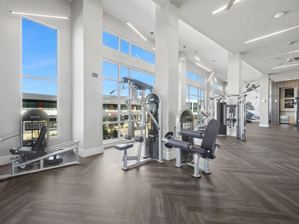 State-of-the-art fitness center with strength equipment