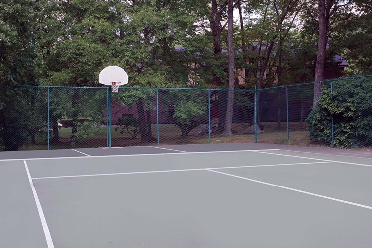 Practice your shot on the outdoor basketball court
