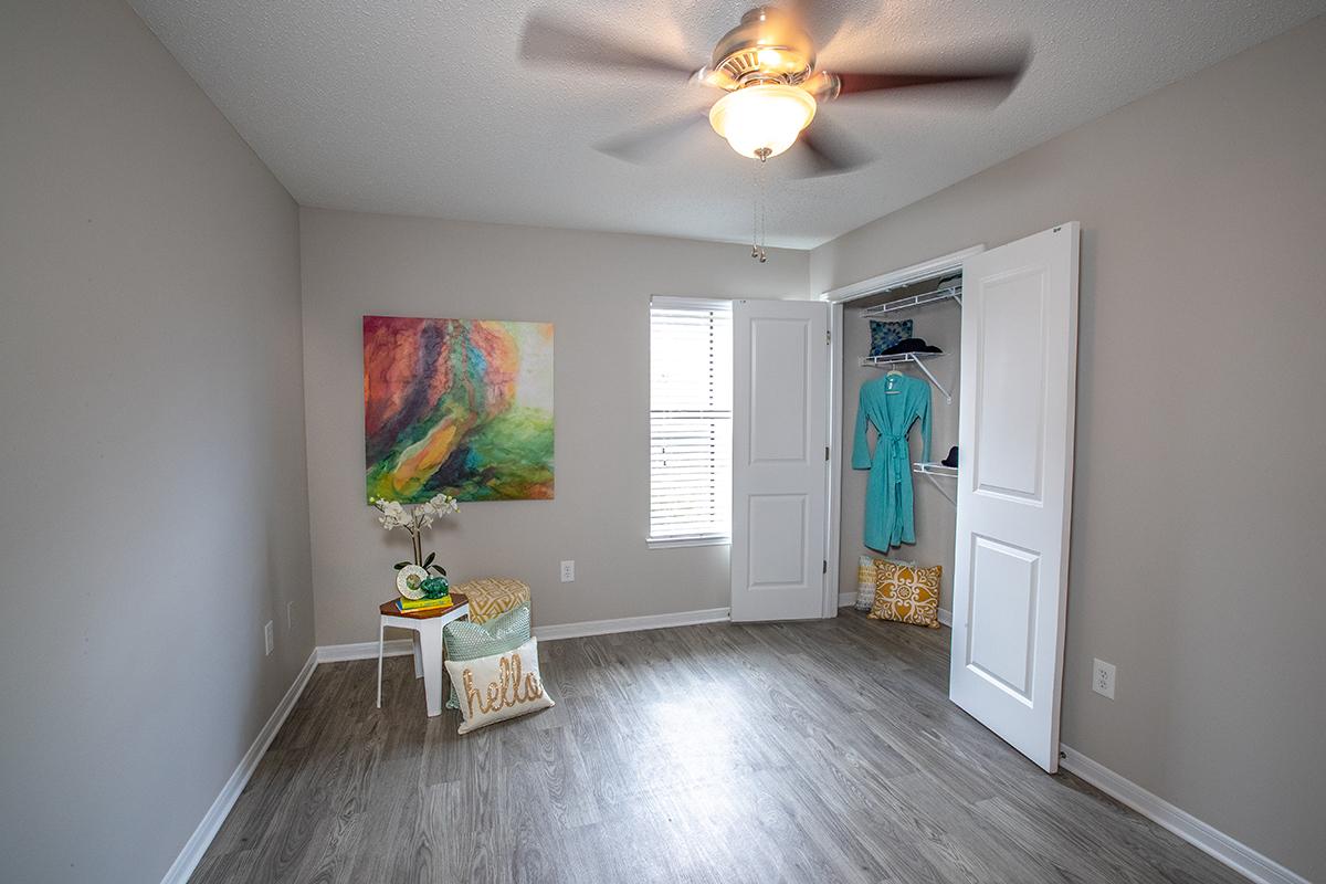 Over sized bedroom featuring excellent closet space.