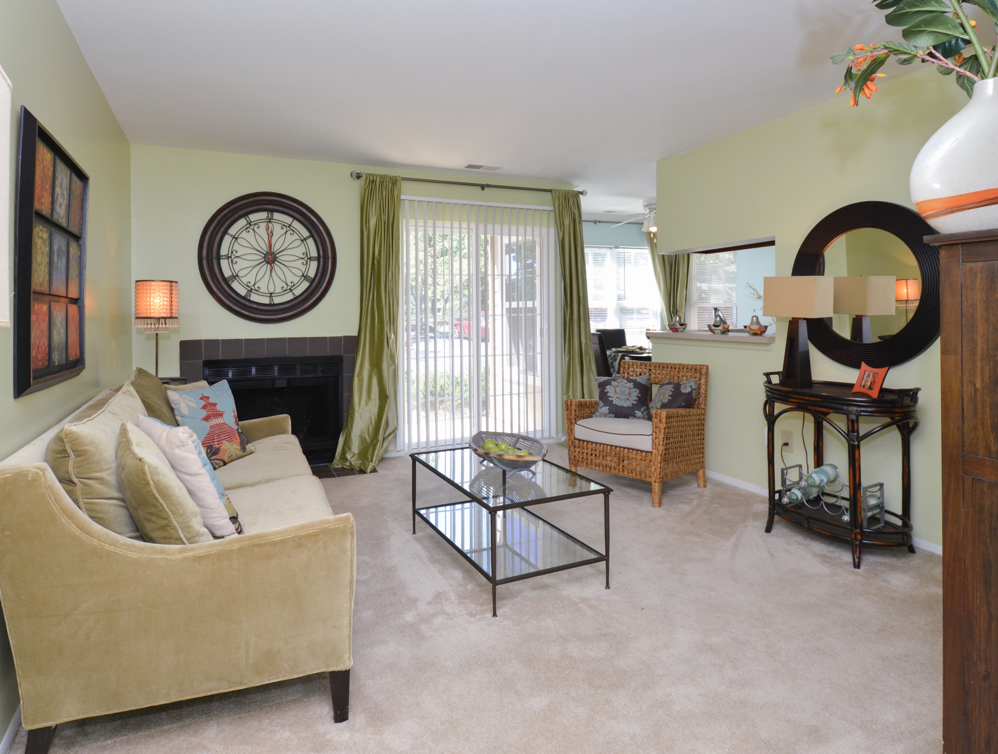 Sample furnished Living room at Spring House