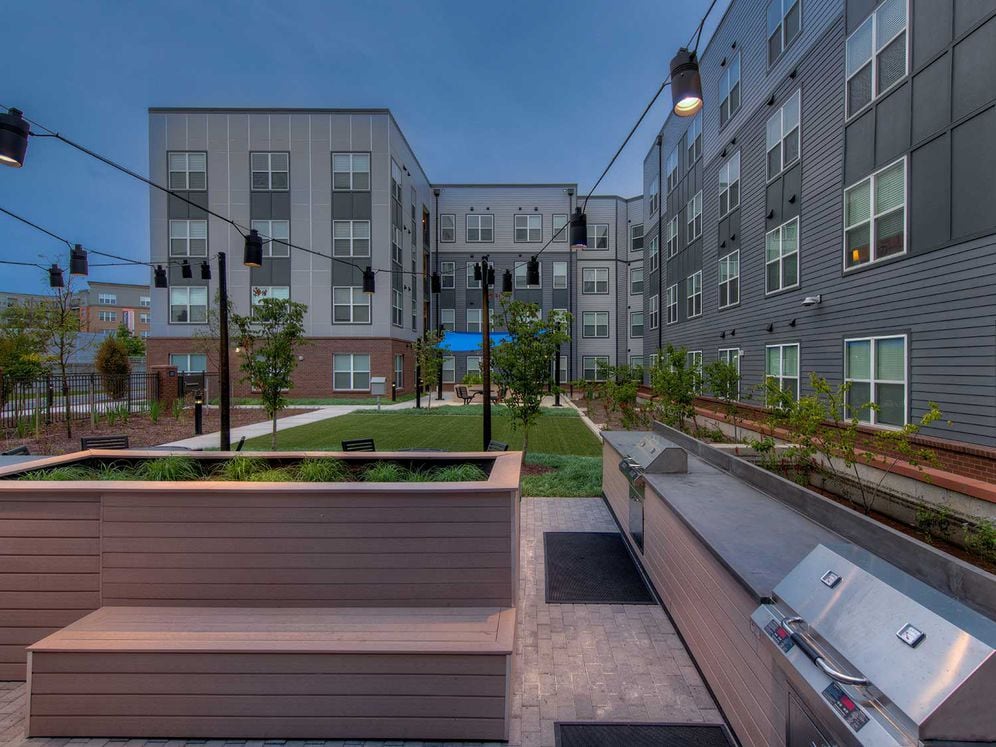 Main courtyard with grills