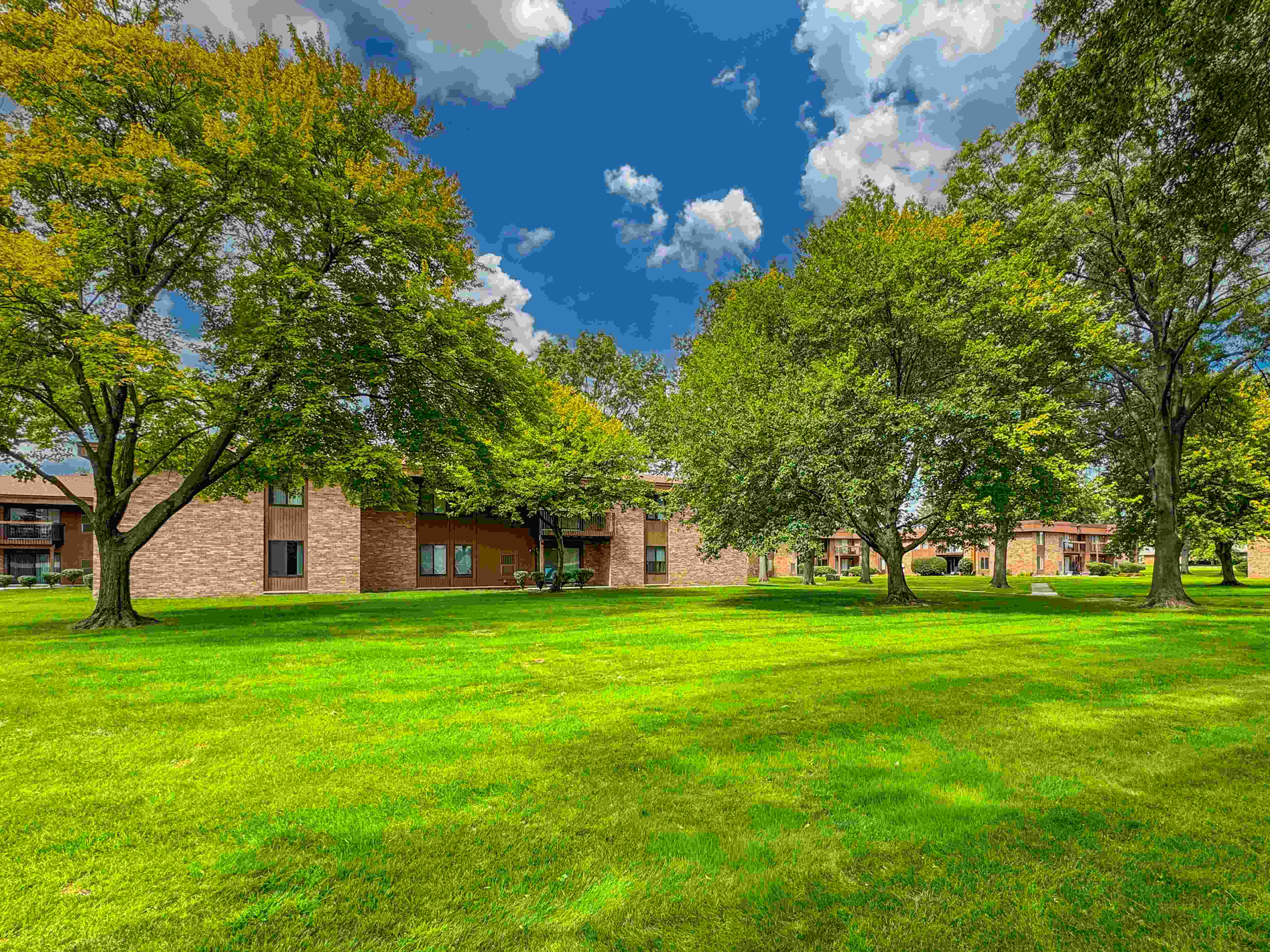 Expansive Greenspace at Westwood Village Apartments in Westland