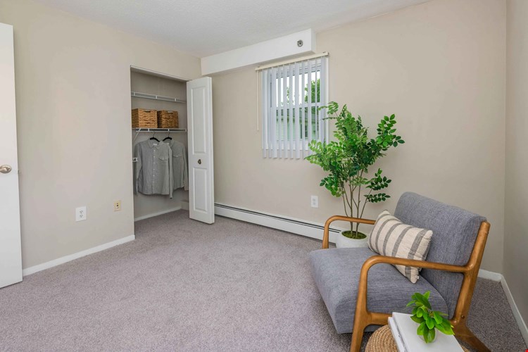 Experience bedroom perfection with spacious closets and built-in organizers, making college life a breeze.