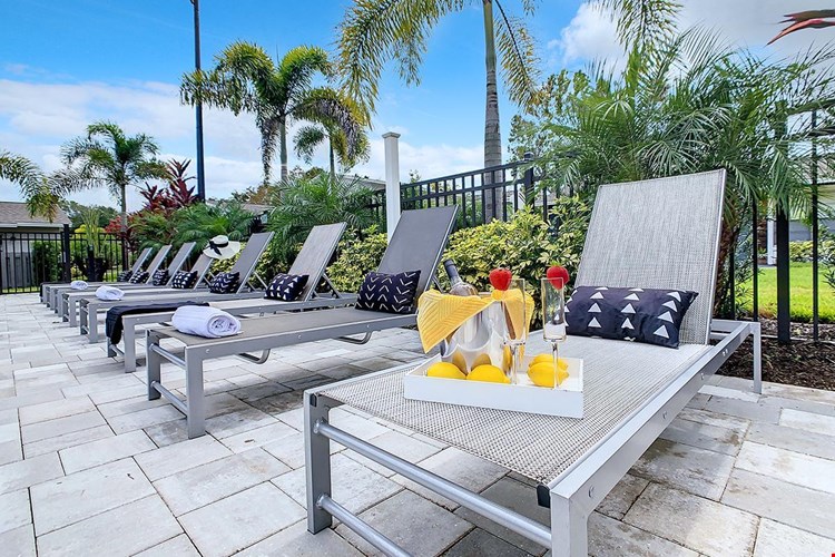 Relax poolside on one of our many loungers.