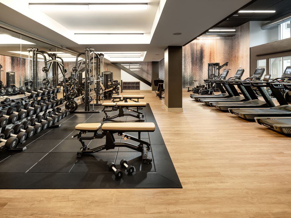 State-of-the-art fitness center with cardio and strength equipment
