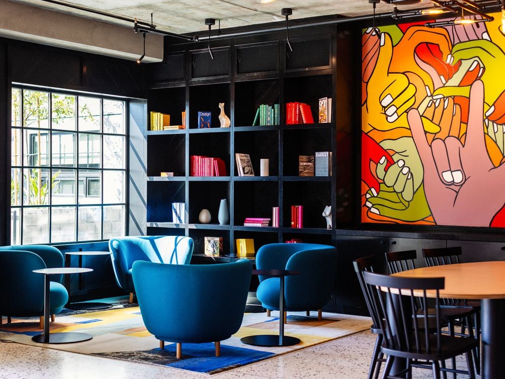 Community room (Mural by Priscilla Witte)