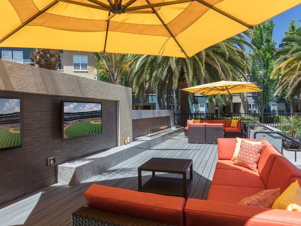 Sundeck With Lounge Seating And TVs