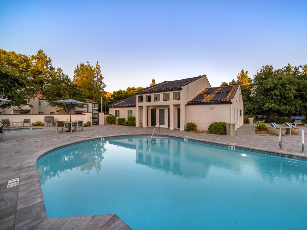 Pool with lounge seating